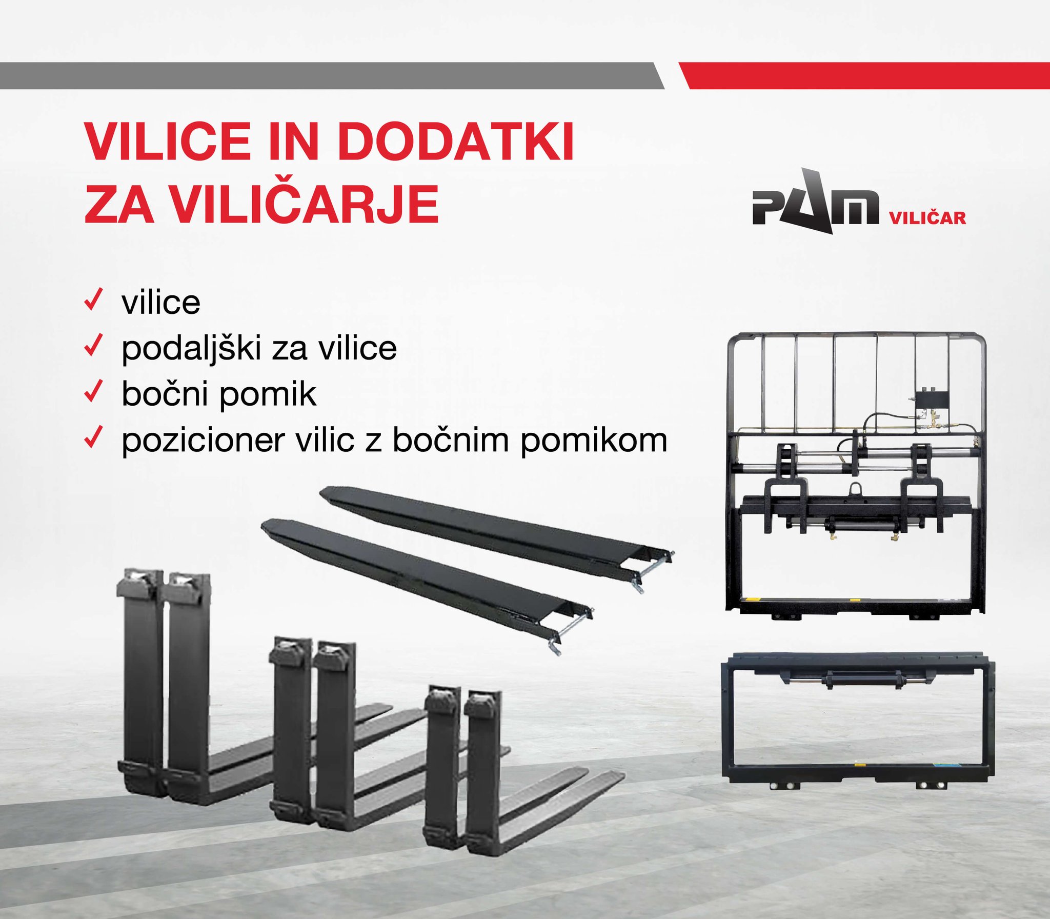 Vilice in dodatki za viličarje