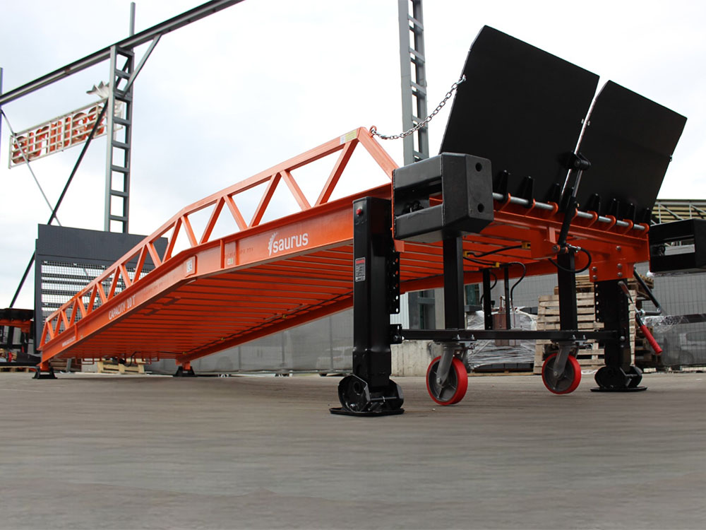 Za stabilnost poskrbijo hidravljične noge